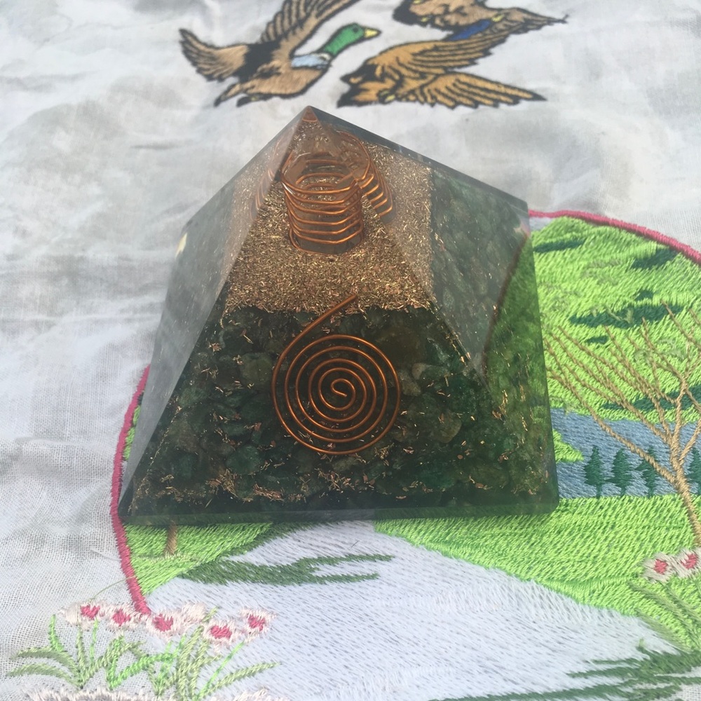 Green Aventurine Orgonite Pyramids